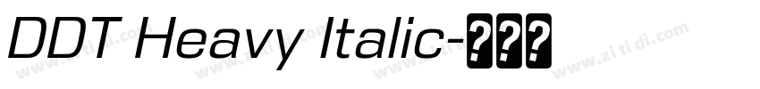 DDT Heavy Italic字体转换